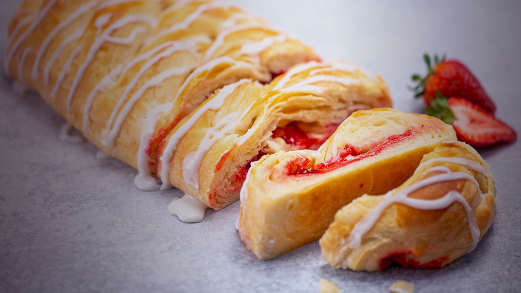 Strawberry Cream Cheese braided pastry